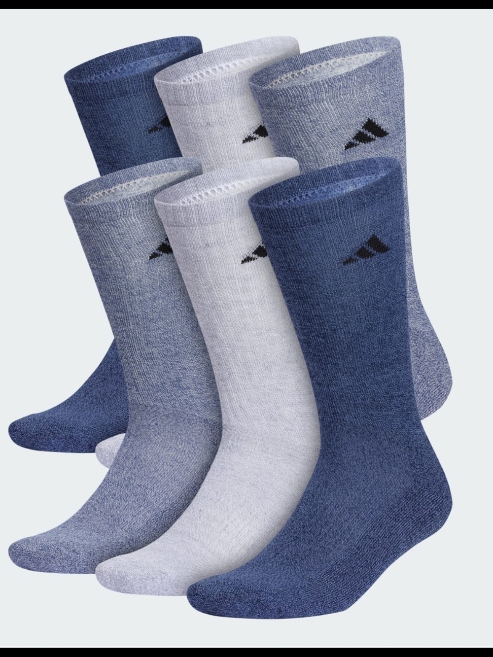 Adidas Cushioned Arch Compression Men's Crew Socks 6-pack.